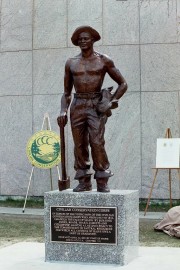 Sculpture of Civilian Conservation Corps Worker (2001)