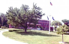 Leavitt Hall and World War II Veterans Memorial (2001)