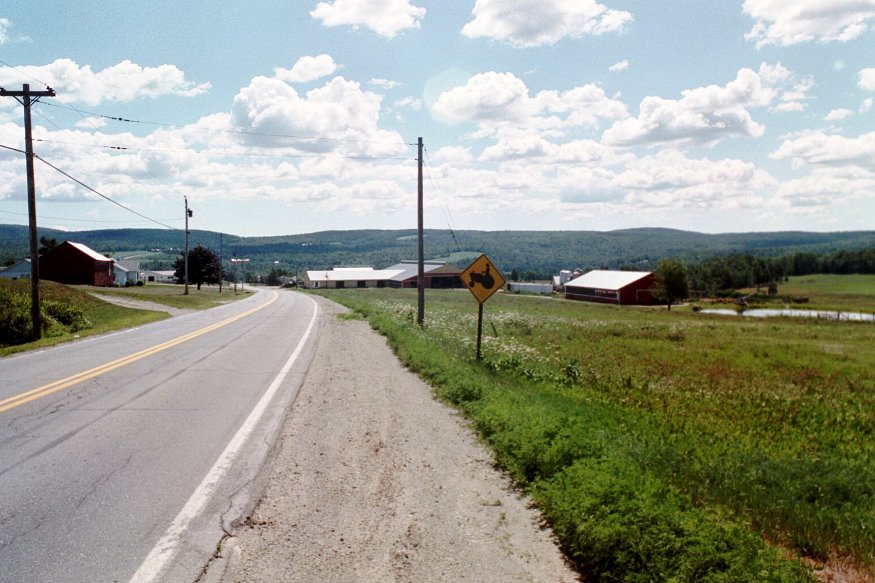 Farm with pond, barns, and silos on Route 137 in Freedom (2001)