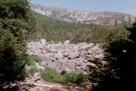 Long view of the Great Basin on the Chimney Pond Trail (2001)