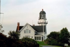 Lighthouse at Two Lights state park in Cape Elizabeth (2002)