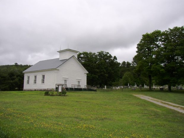 Middle Intervale Meetinghouse and Common, with cemetery, 757 Intervale Road in Bethel (2003)