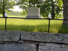 Monument in New Gloucester Shaker Cemetery (2003)