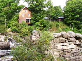 Wesserunsett Stream near an old mill site at Malbons Mills (2013)