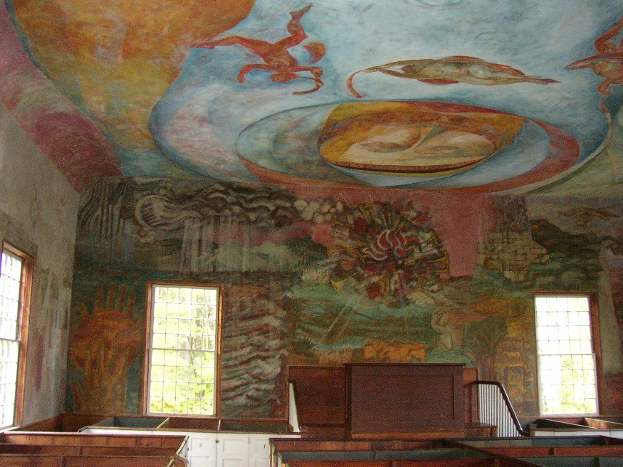 Interior of South Solon Meeting House, 121 South Main Street in Solon (2003)