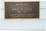 Plaque at Rufus Jones Birthplace (2004)