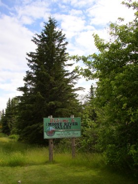 Sign: Welcome to Moose River Valley, Route 201/6 (2004)