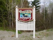 sign: "Welcome to the Town of Industry, established 1803"