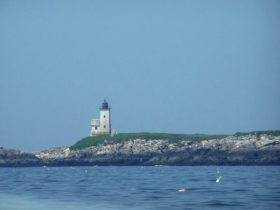 Two Bush Island Light in Two Bush Channel about five miles east of Tenant's Harbor (2006)