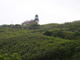 Seguin Island Light and the tramway that brought supplies to the lighthouse (2006)