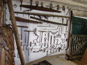 Logging tools at theMuseum at Pittston Farm in the Pittston Academy Grant (T2 R4 NBKP)
