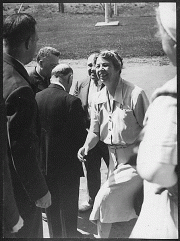 Eleanor Roosevelt at the National Youth Administration in Quoddy Village 1941, National Archives # NLR-PHOCO-A-5111529(4)