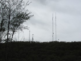 Communications towers on Peaked Mountain (2010)