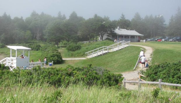 Reid State Park, with Snack Shack and path to the Beach (2010)