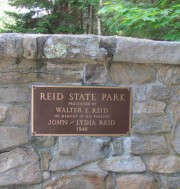 Plaque: "Reid State Park" (2010)