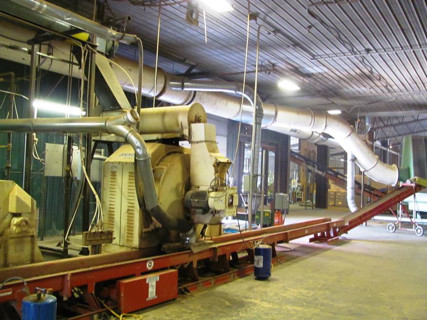 Inside the wood pellet mill in Corinth (2010)