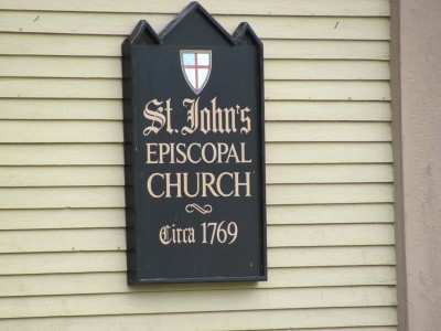 sign: "St. Johns Episcopal Church, Circa 1969" (2010)