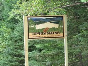 sign: "Upton, Maine, Incorporated 1860 Elevation 1735 Feet" on Route 26 (2010)