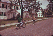 Residential Street Near Gould Academy, June, 1973