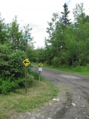 sign: "B&A Railroad Road," on the path of the old railway tracks (2011)