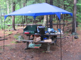 Cooking tent at Lily Bay Campground (2011)