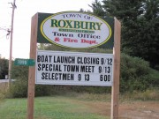 Sign: Town of Roxbury (2011)