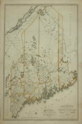 Moses Greenleaf Map of the District of Maine…1815
