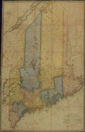 Moses Greenleaf Map of the State of Maine…1820