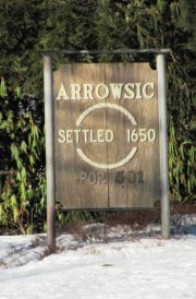 Sign: "Arrowsic, Settled 1650"