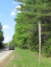 Sign: "Town Line, Soldiertown TWP" on Route 11
