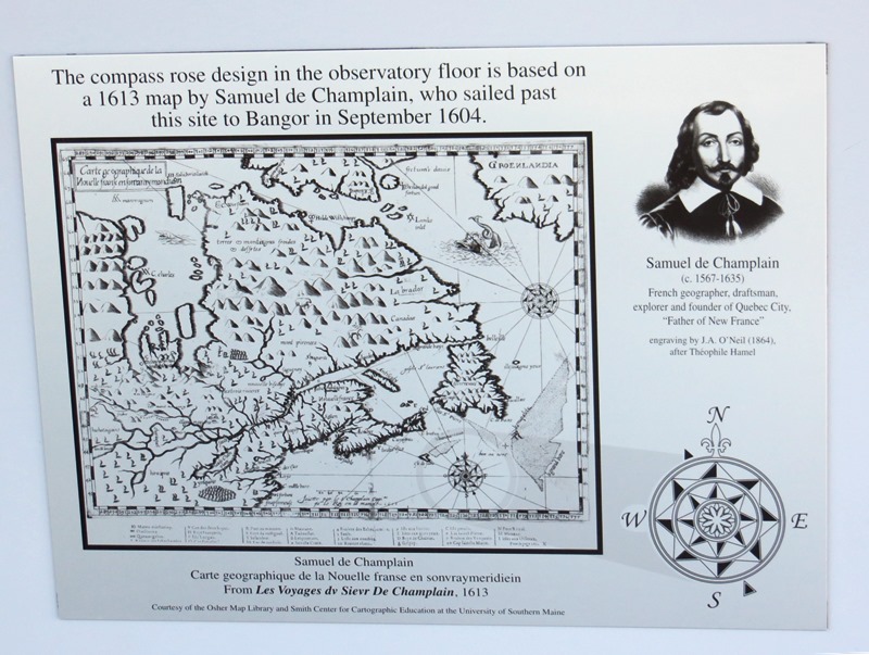 Map by Samuel de Champlain from interior of Penobscot Narrows Observation Tower (2012)