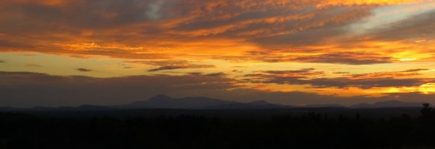 Sunset over Mount Katahdin from the Scudder Road in Sherman (2012)