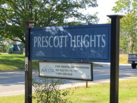 Sign: Prescott Heights in North Berwick (2012)