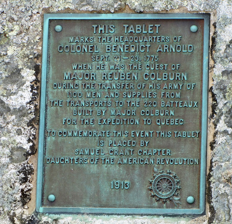 Historical Marker: Headquarters of Benedict Arnold Expedition September 21-23, 1775 (2013)