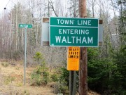 sign: Town Line, Entering Waltham (2013)