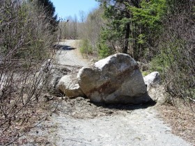 Access Road Blocked with Boulders (2013)