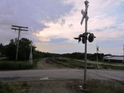 Utility Poles and Railroad Crossing near Route 2 (2013)
