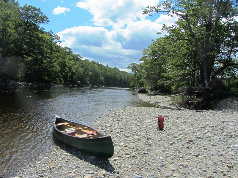 Canoe on the Shore of the Sandy River in Strong (2013)