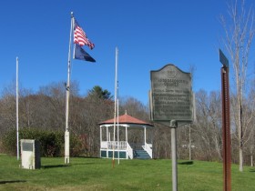 Memorial Park in Durham for World War II Veterans and Joe Wier "Indian Fighter" a the Intersection of Routes 9 and 136, and Ferry Road