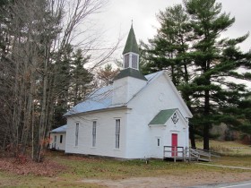 Masonic Building, probably former church, in Livermore , on Church Road (Route 108)