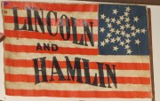 Lincoln-Hamlin Campaign Flag, at the Johnson Hall Museum in Wells (2013)