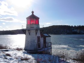 Squirrel Point Light on the Kennebec River in Arrowsic (2014)