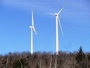 Wind Turbines from Route 6 in Lincoln just west of the Lee Town Line (2014)