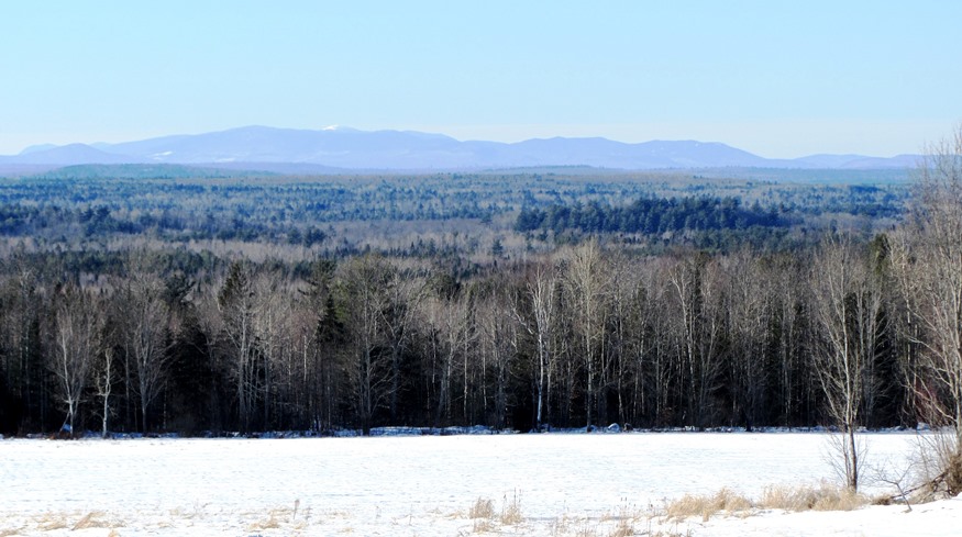 Panoramic view of Mount Katahdin from Gilman Road in Lincoln 