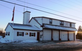 Bradford Fire Department, and former Town Office, on Route 155 near Reeves Road (2014)