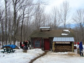 Visitors and Sugarhouse at Maine-iac Maple Farm in Richmond (2014)
