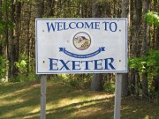 sign: "Welcome to Exeter" (2014)