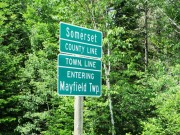 sign: "Town Line, Entering Mayfield" (2014)