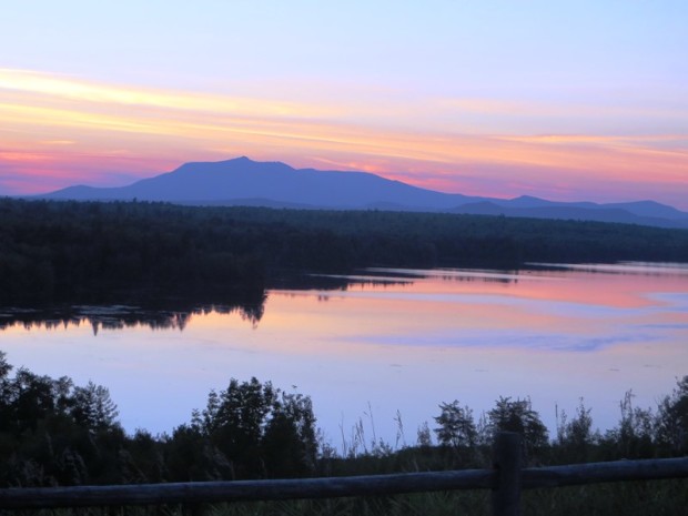 Sunset Over Mount Katahdin at Salmon Stream Lake (2014)