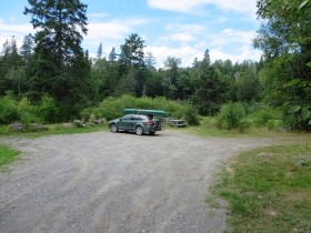 Parking and picnic area on the Grand Lake Road inT6 R7 WELS at the Sebois River